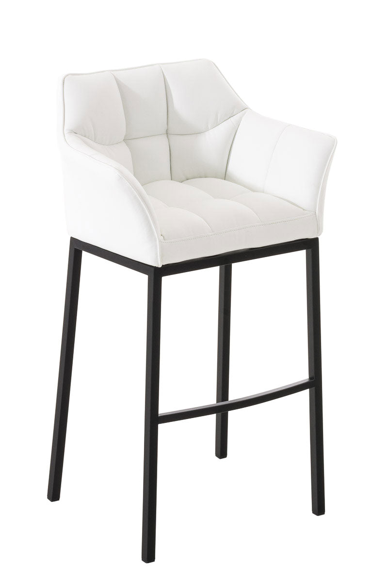 Taburet de bar Damaso din piele artificială cu cadru cu 4 picioare
