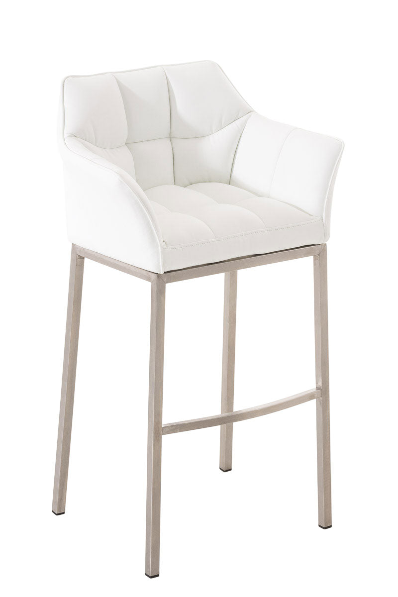 Taburet de bar Damaso din piele artificială cu cadru cu 4 picioare