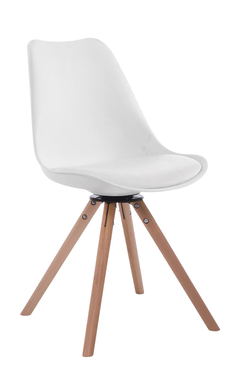 Troyes scaun vizitator rotativ din imitație de piele rotund