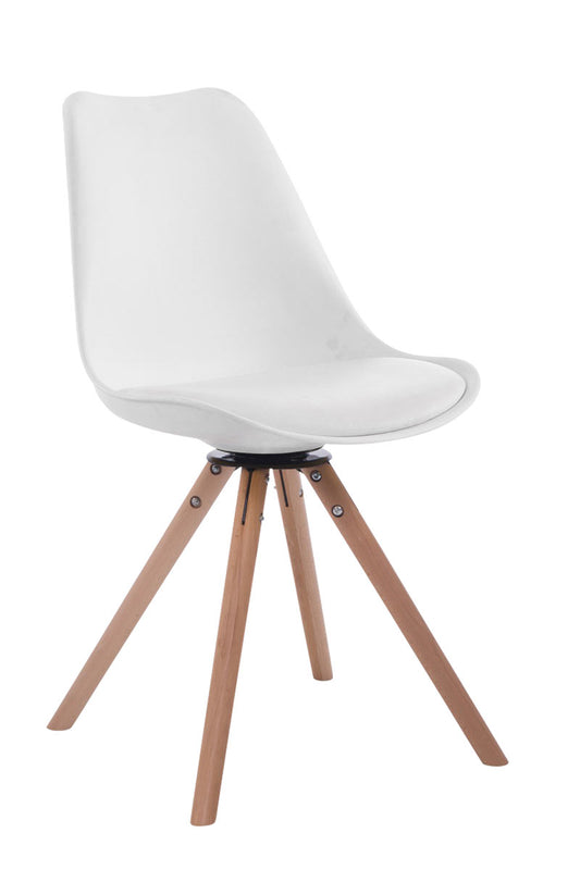 Troyes scaun vizitator rotativ din imitație de piele rotund