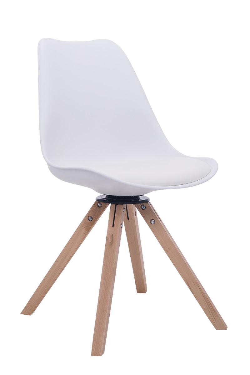 Troyes scaun vizitator rotativ imitație de piele Square