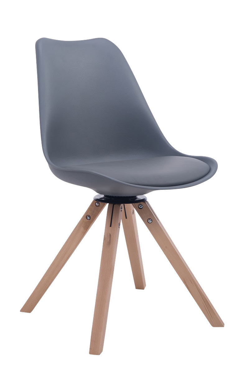 Troyes scaun vizitator rotativ imitație de piele Square