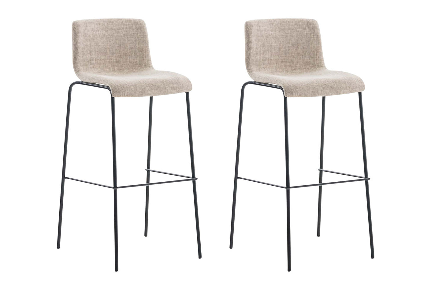 Set de 2 taburete de bar Hover tesatura 4 picioare cadru