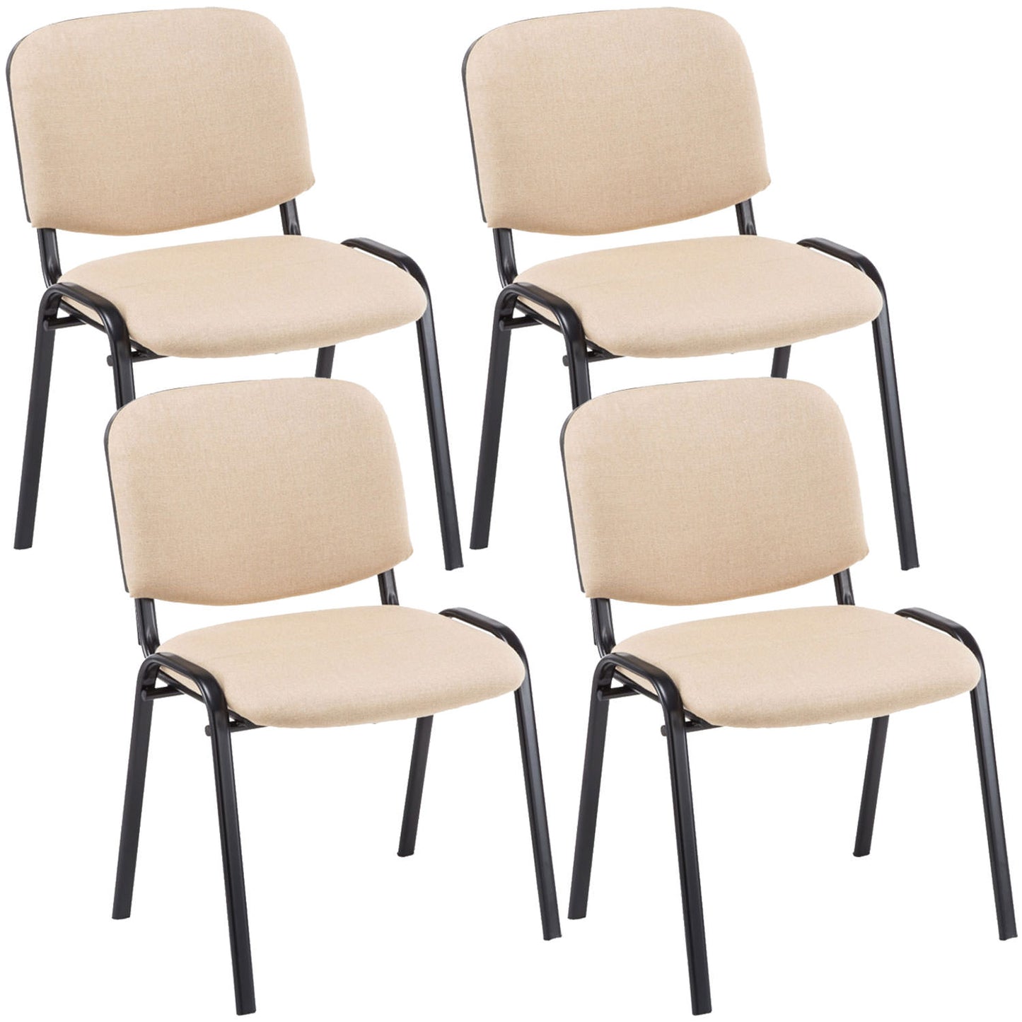 Set de 4 scaune pentru vizitatori Tesatura Ken