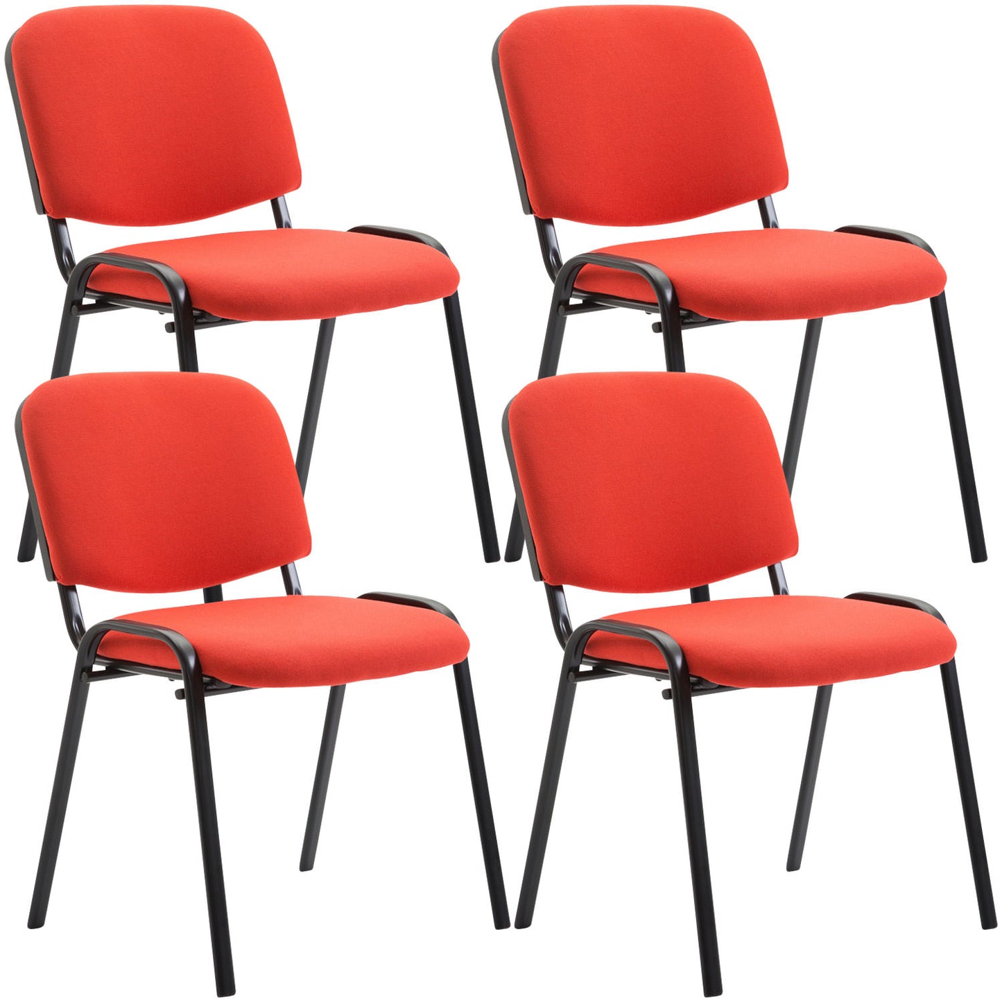 Set de 4 scaune pentru vizitatori Tesatura Ken