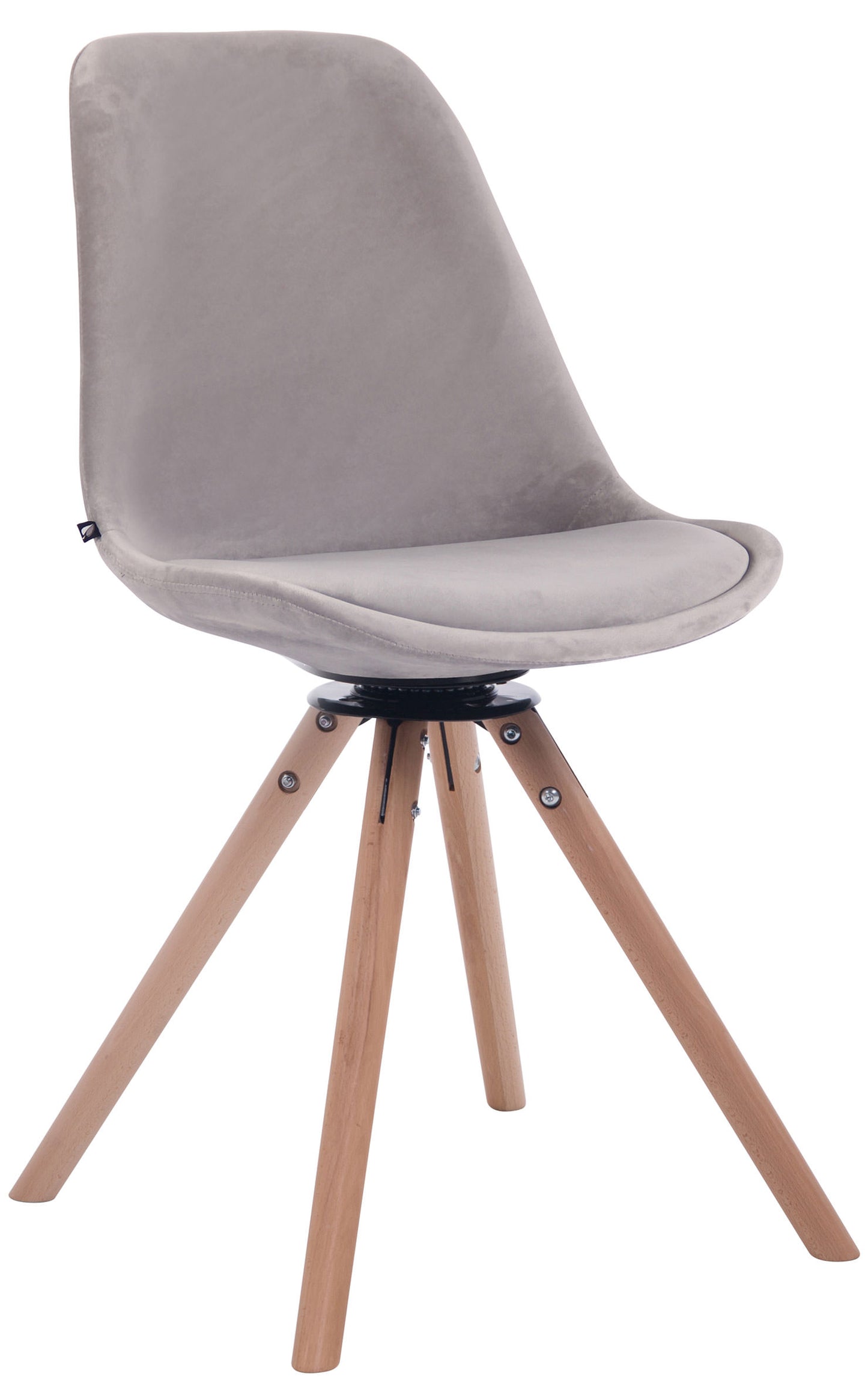 Scaun Troyes catifea rotund