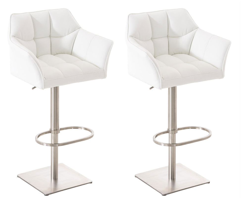 Set de 2 taburete de bar Damaso imitație de piele