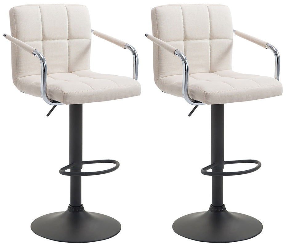 Set de 2 scaune de bar din țesătură Lucy