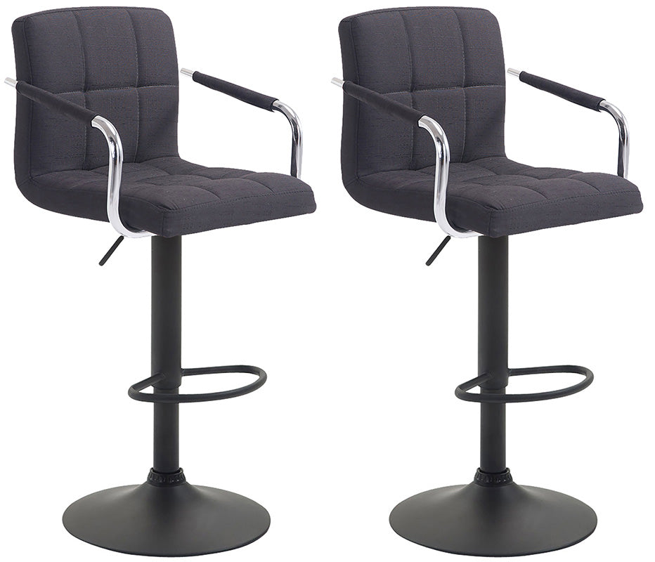 Set de 2 scaune de bar din țesătură Lucy