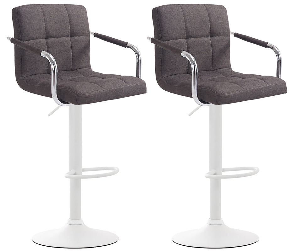 Set de 2 scaune de bar din țesătură Lucy