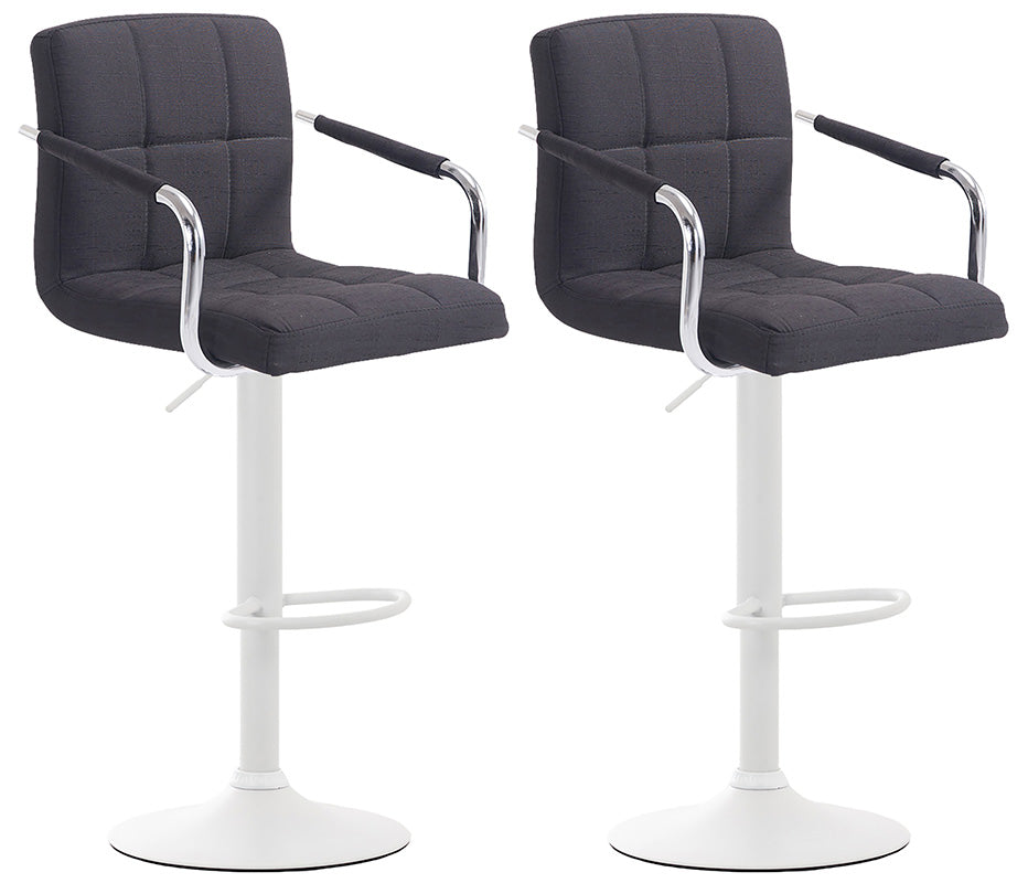 Set de 2 scaune de bar din țesătură Lucy