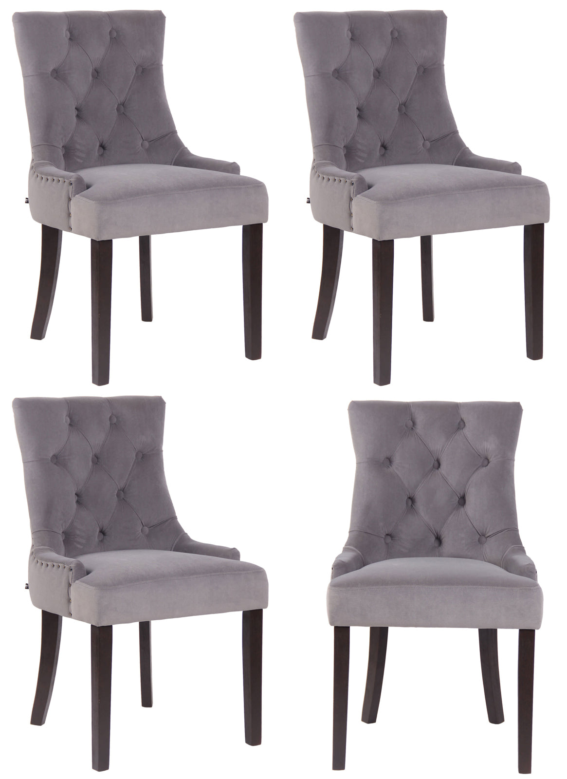 Set de 4 scaune de sufragerie Aberdeen catifea