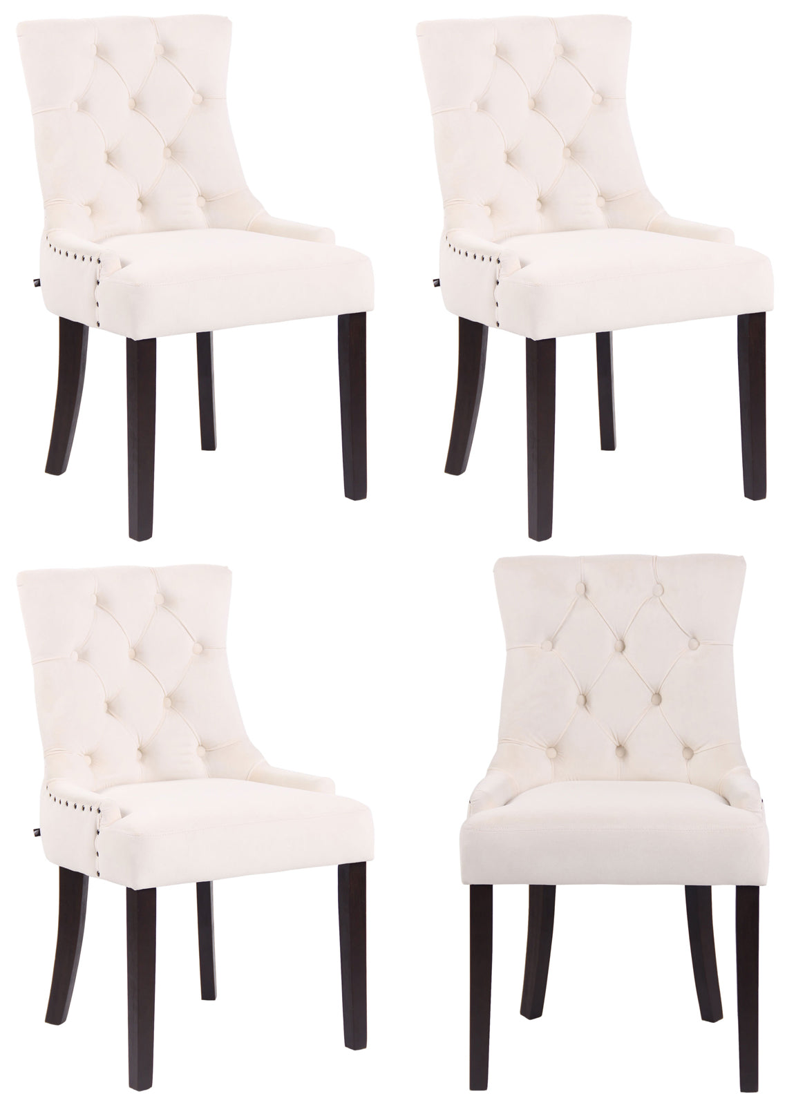 Set de 4 scaune de sufragerie Aberdeen catifea