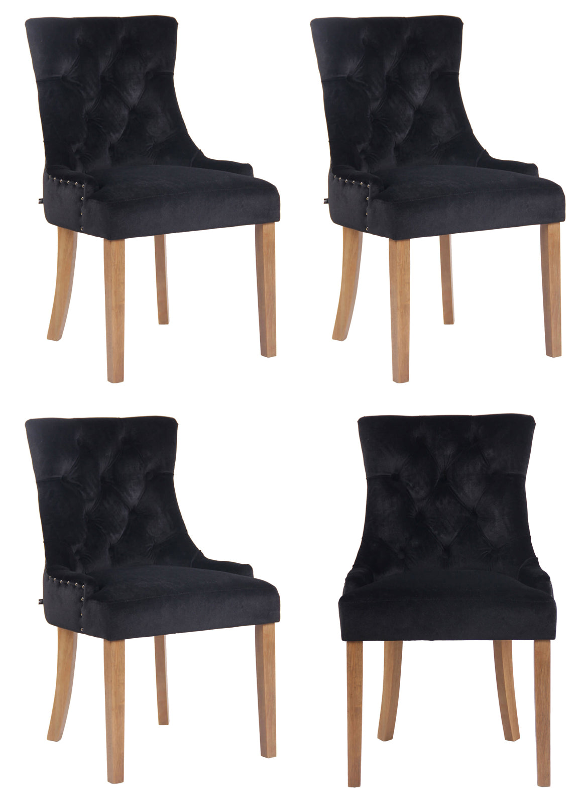 Set de 4 scaune de sufragerie Aberdeen catifea