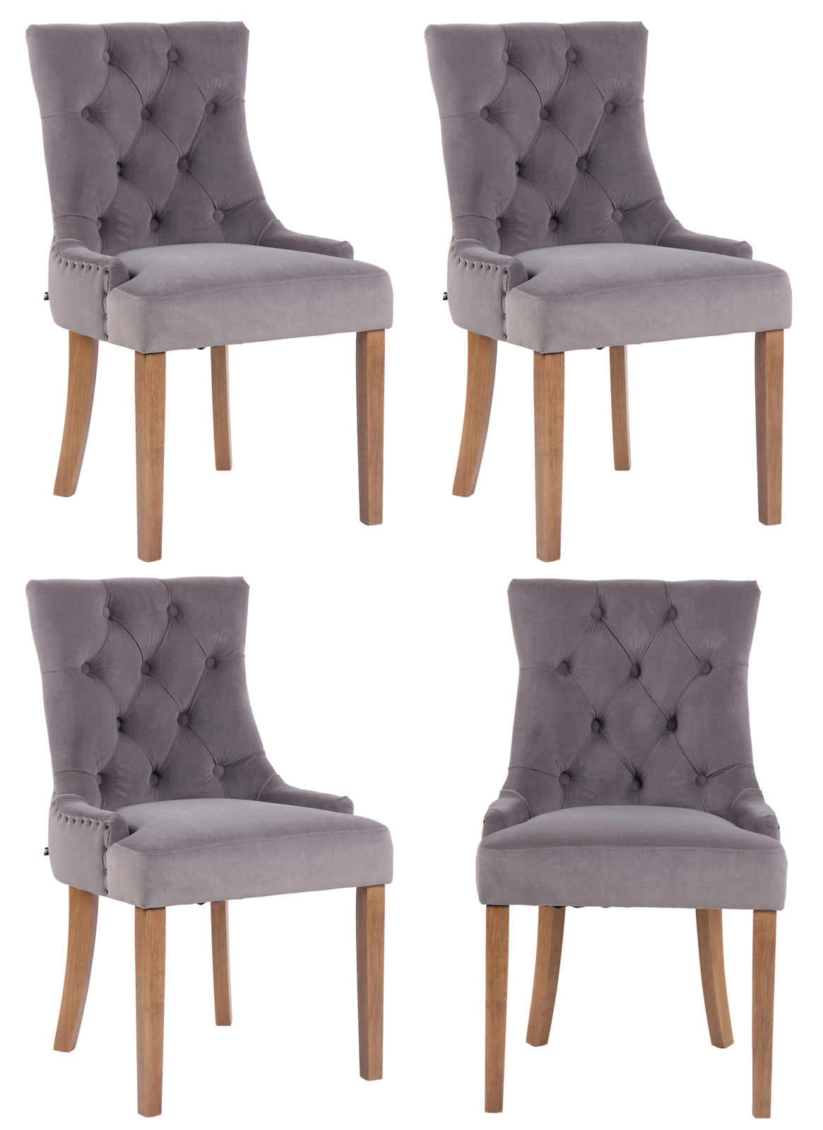 Set de 4 scaune de sufragerie Aberdeen catifea