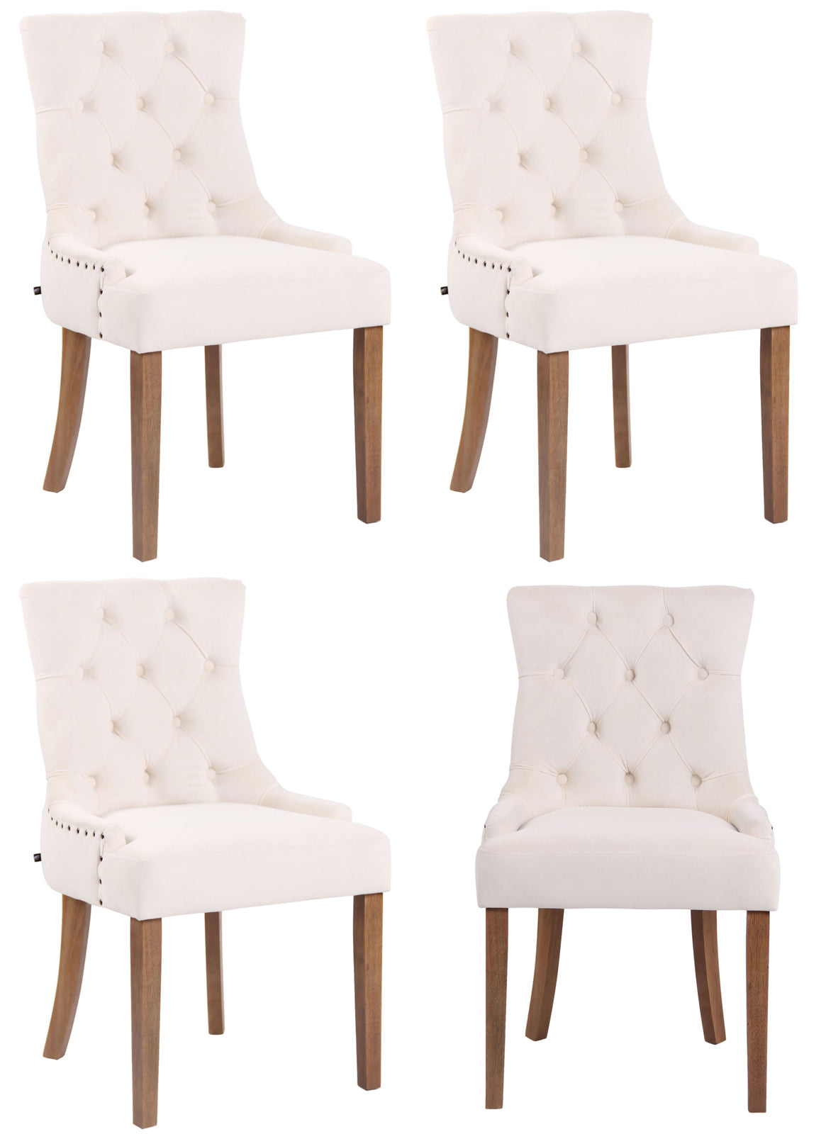 Set de 4 scaune de sufragerie Aberdeen catifea