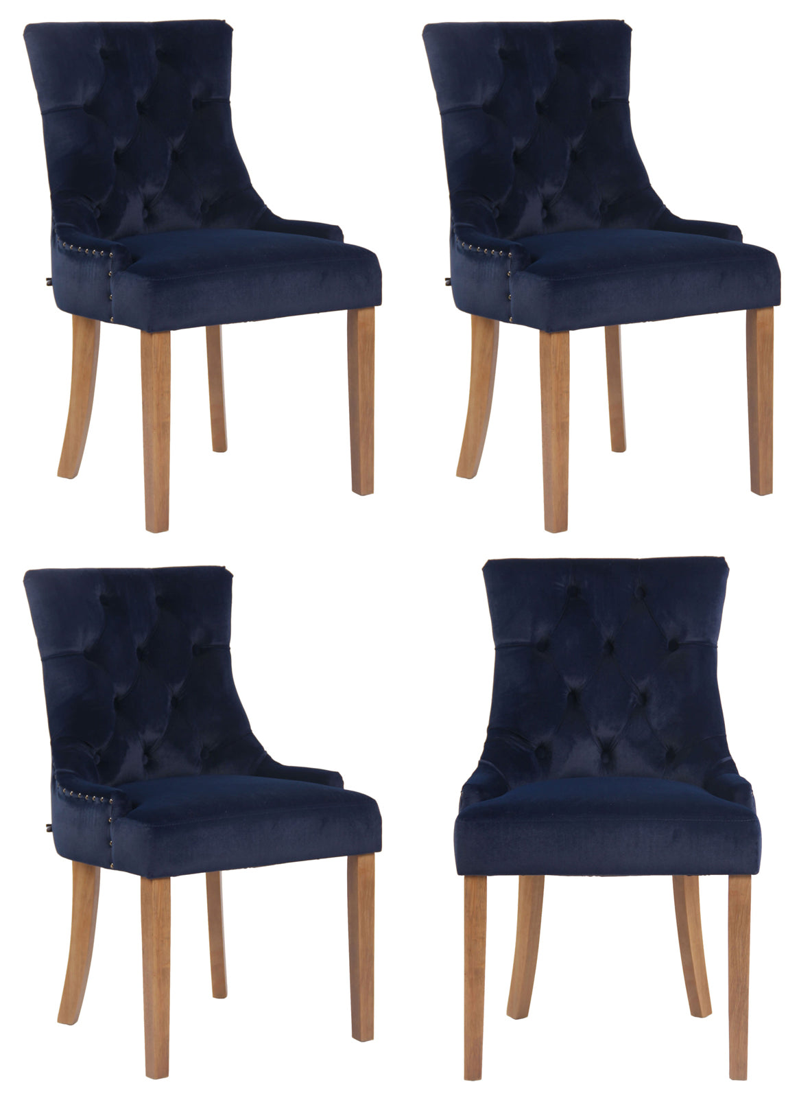 Set de 4 scaune de sufragerie Aberdeen catifea