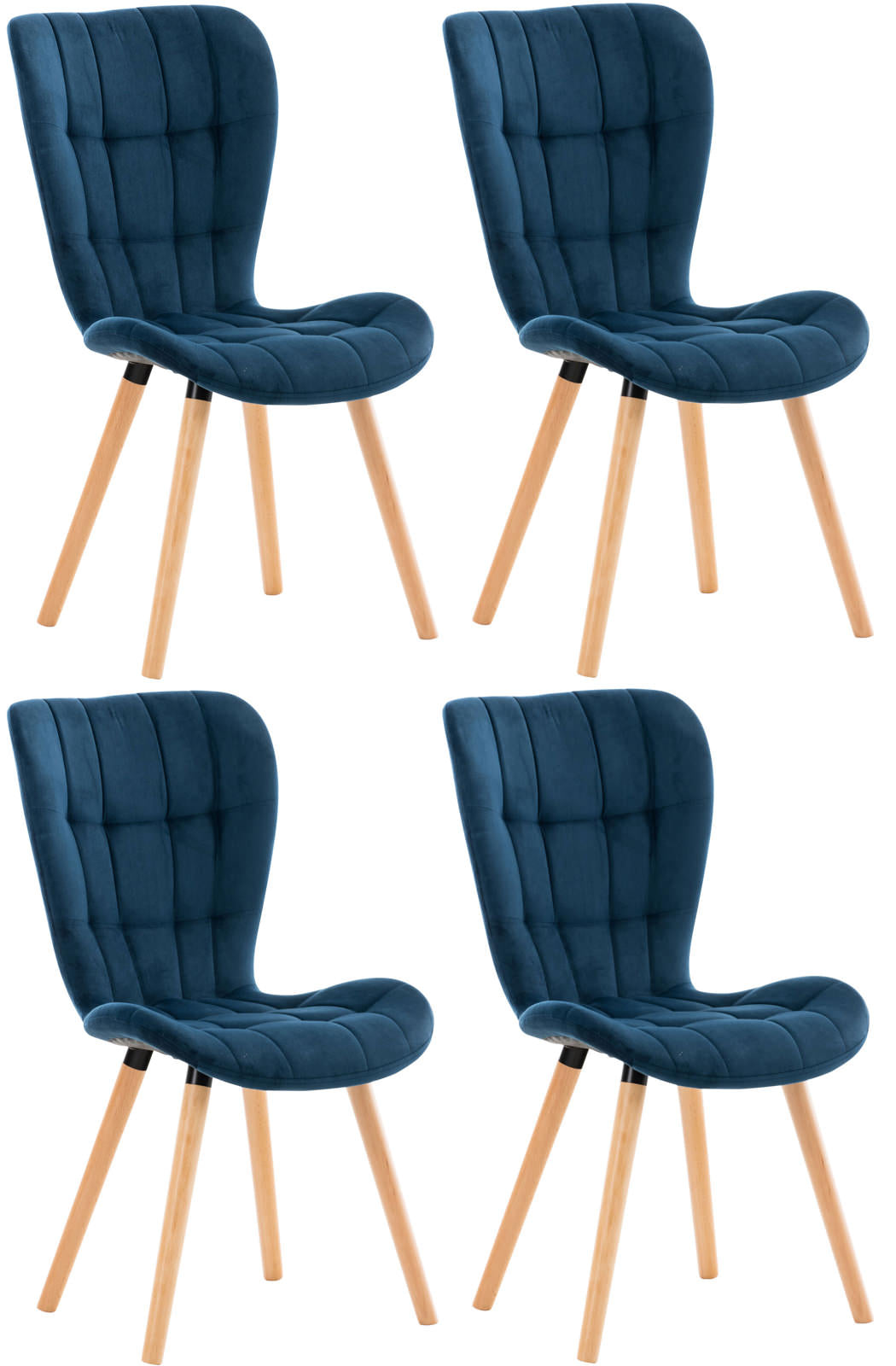 Set de 4 scaune Elda catifea