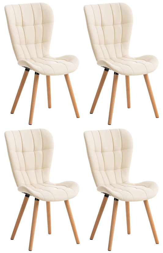 Set de 4 scaune de sufragerie Elda faux piele