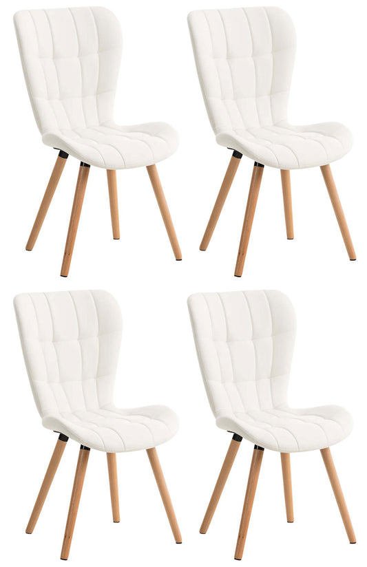 Set de 4 scaune de sufragerie Elda faux piele