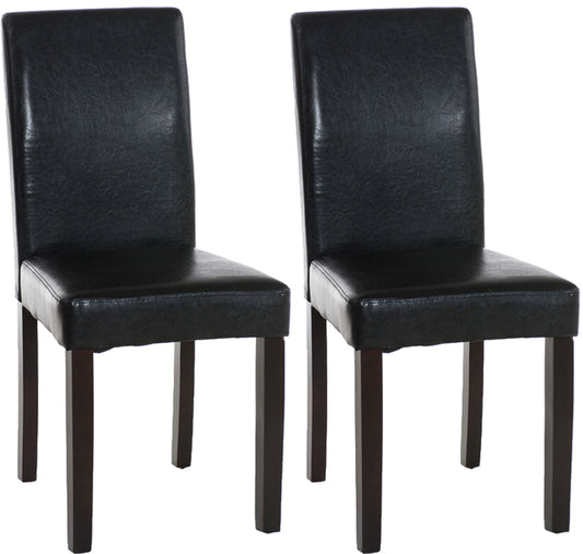 Set de 2 scaune de sufragerie din imitație de piele Ina