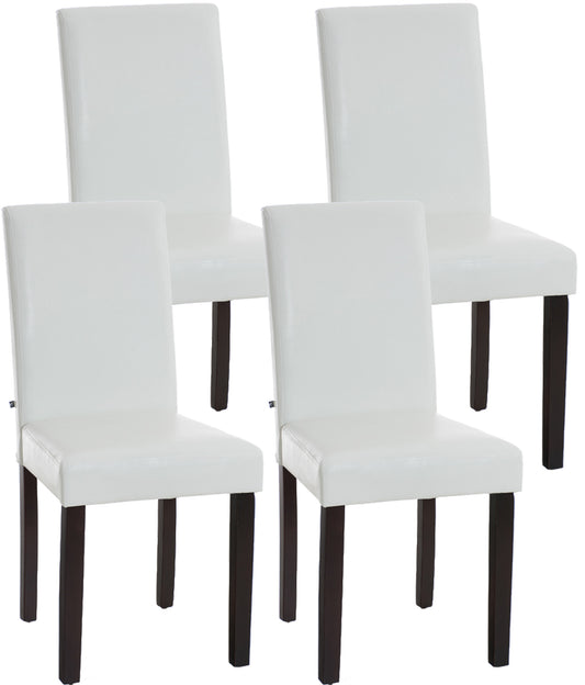 Set de 4 scaune de sufragerie din imitație de piele Ina