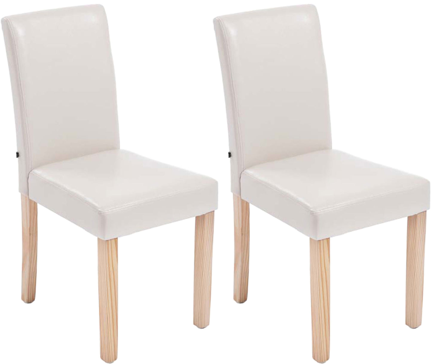 Set de 2 scaune de sufragerie din imitație de piele Ina