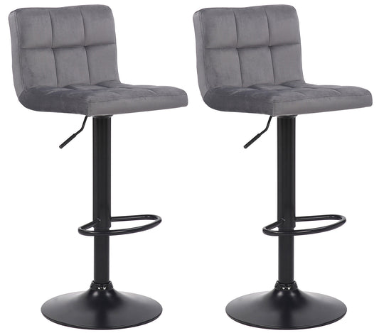 Set de 2 scaune de bar din catifea Feni