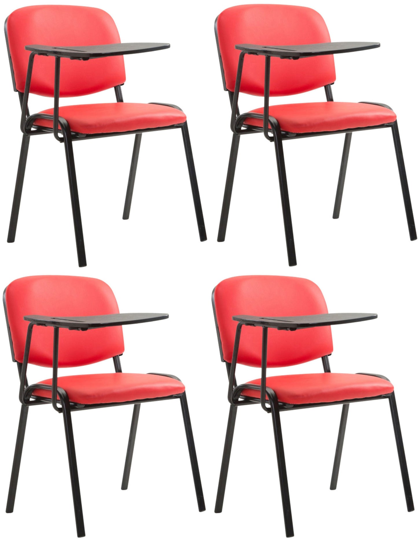 Set de 4 scaune Ken cu masă pliabilă din imitație de piele