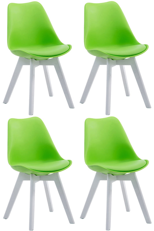 Set de 4 scaune pentru vizitatori din imitație de piele Borneo