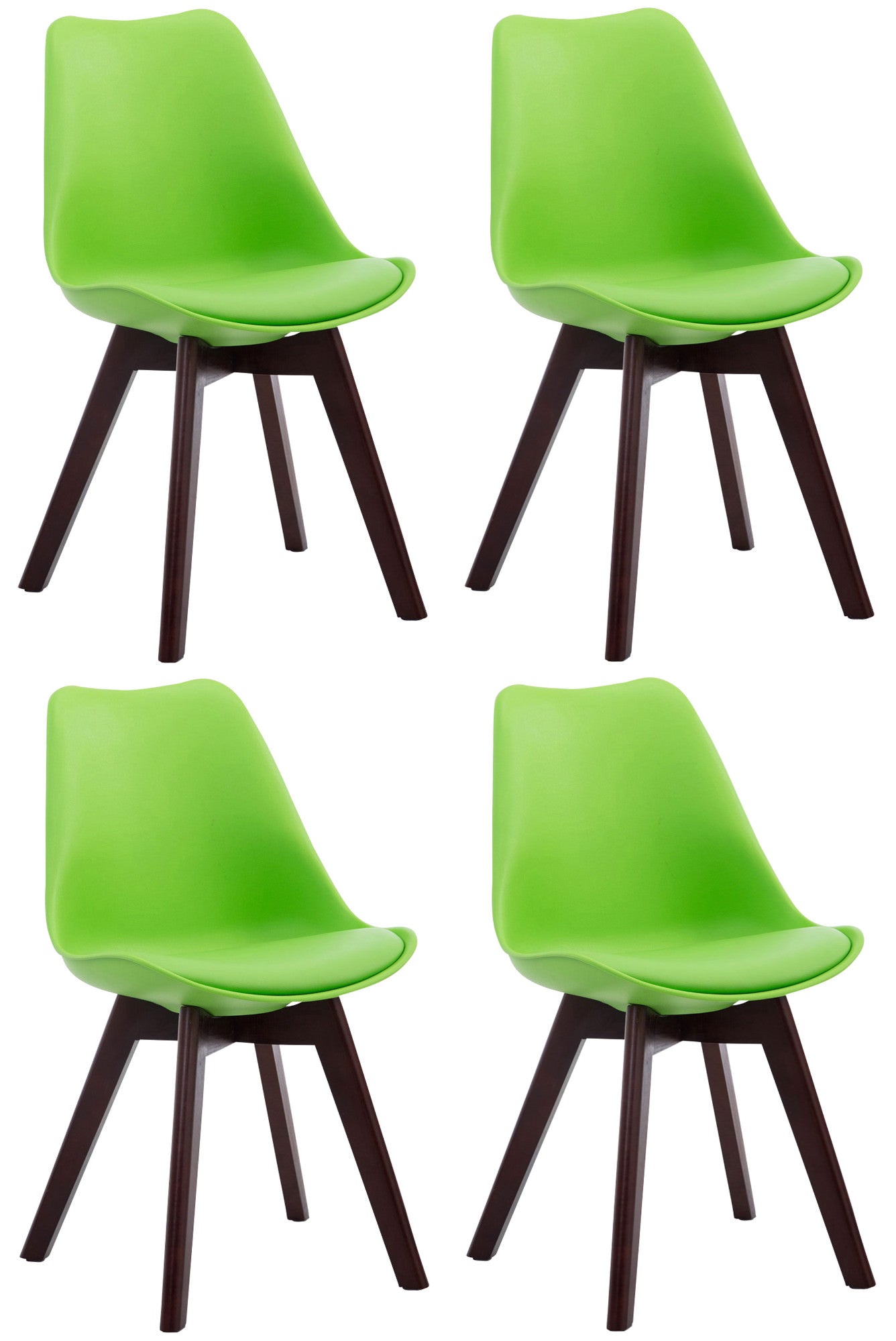 Set de 4 scaune pentru vizitatori din imitație de piele Borneo