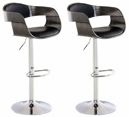 Set de 2 scaune de bar Kingston imitație de piele
