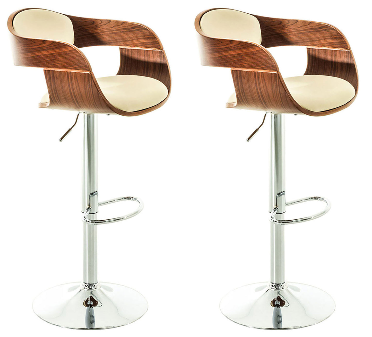 Set de 2 scaune de bar Kingston imitație de piele