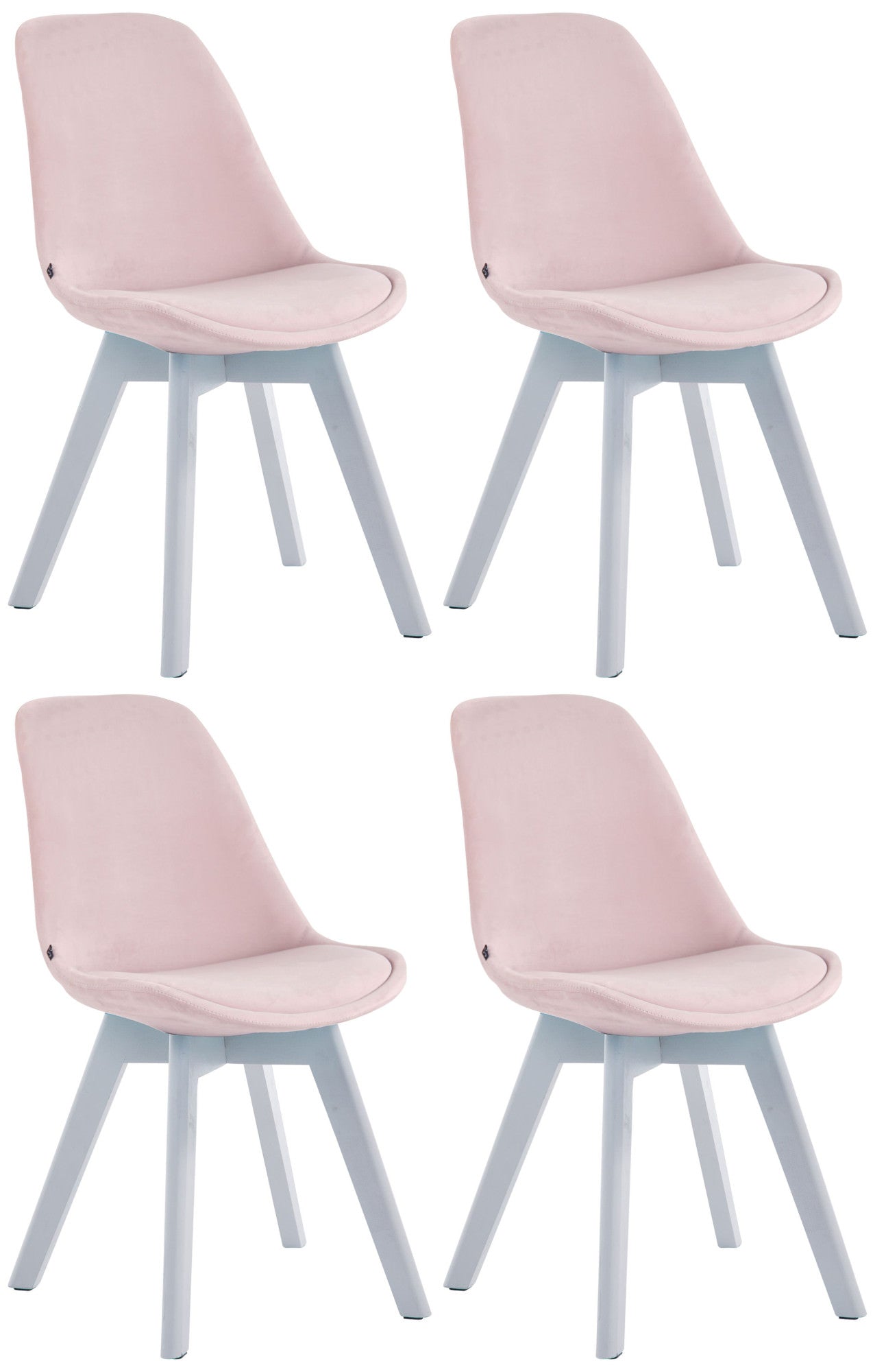 Set de 4 scaune pentru vizitatori catifea Borneo