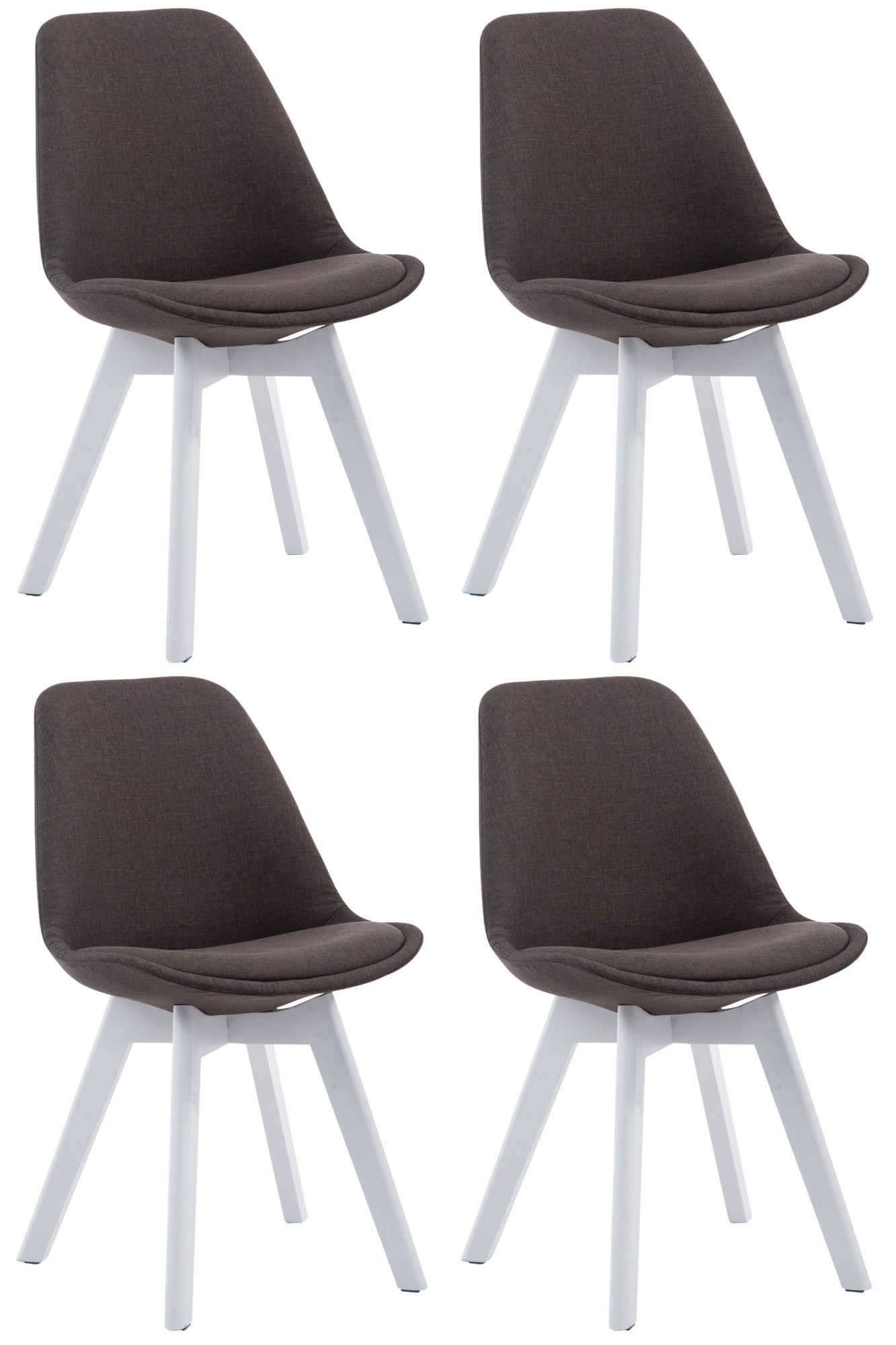 Set de 4 scaune pentru vizitatori din țesătură Borneo V2