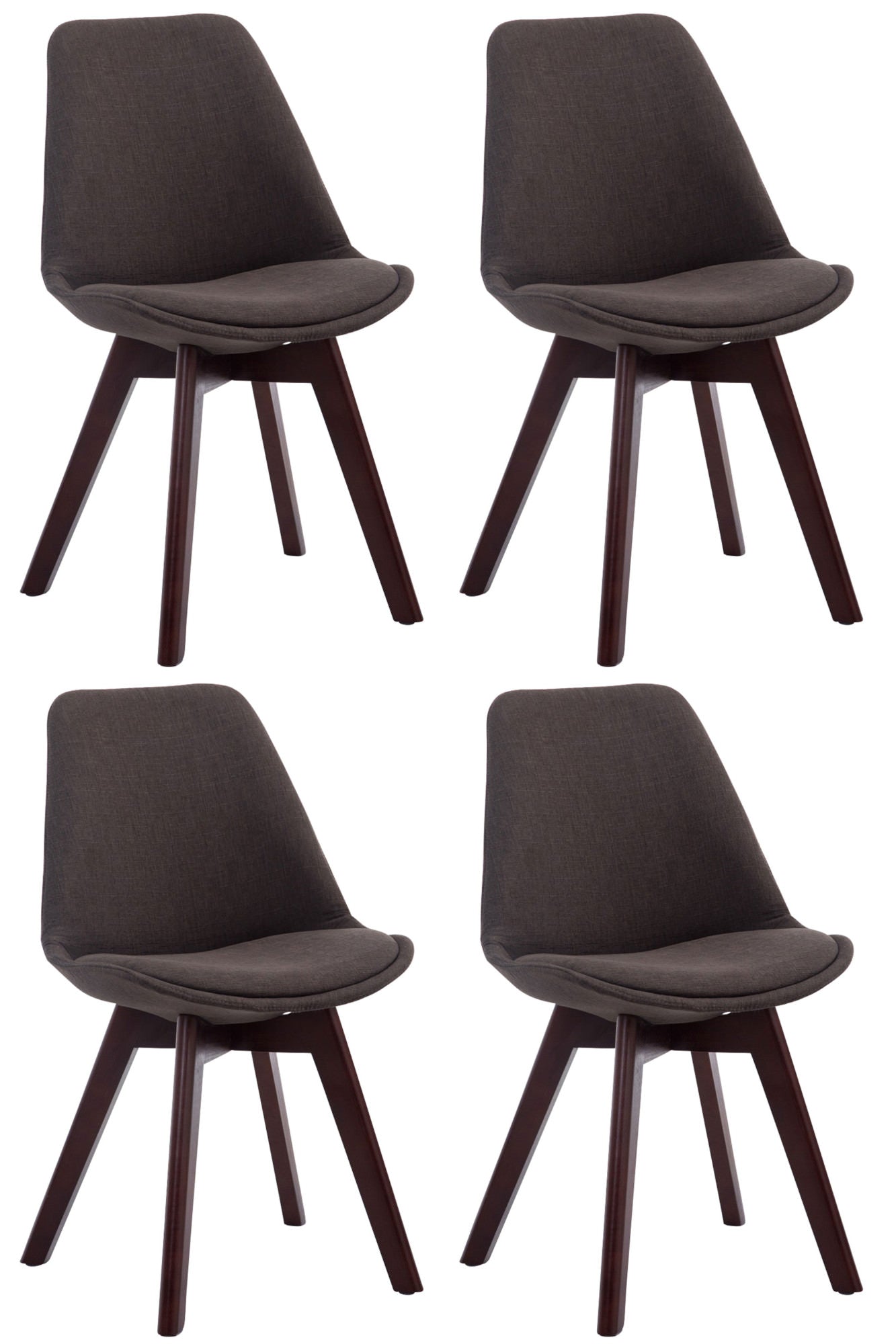 Set de 4 scaune pentru vizitatori din țesătură Borneo V2