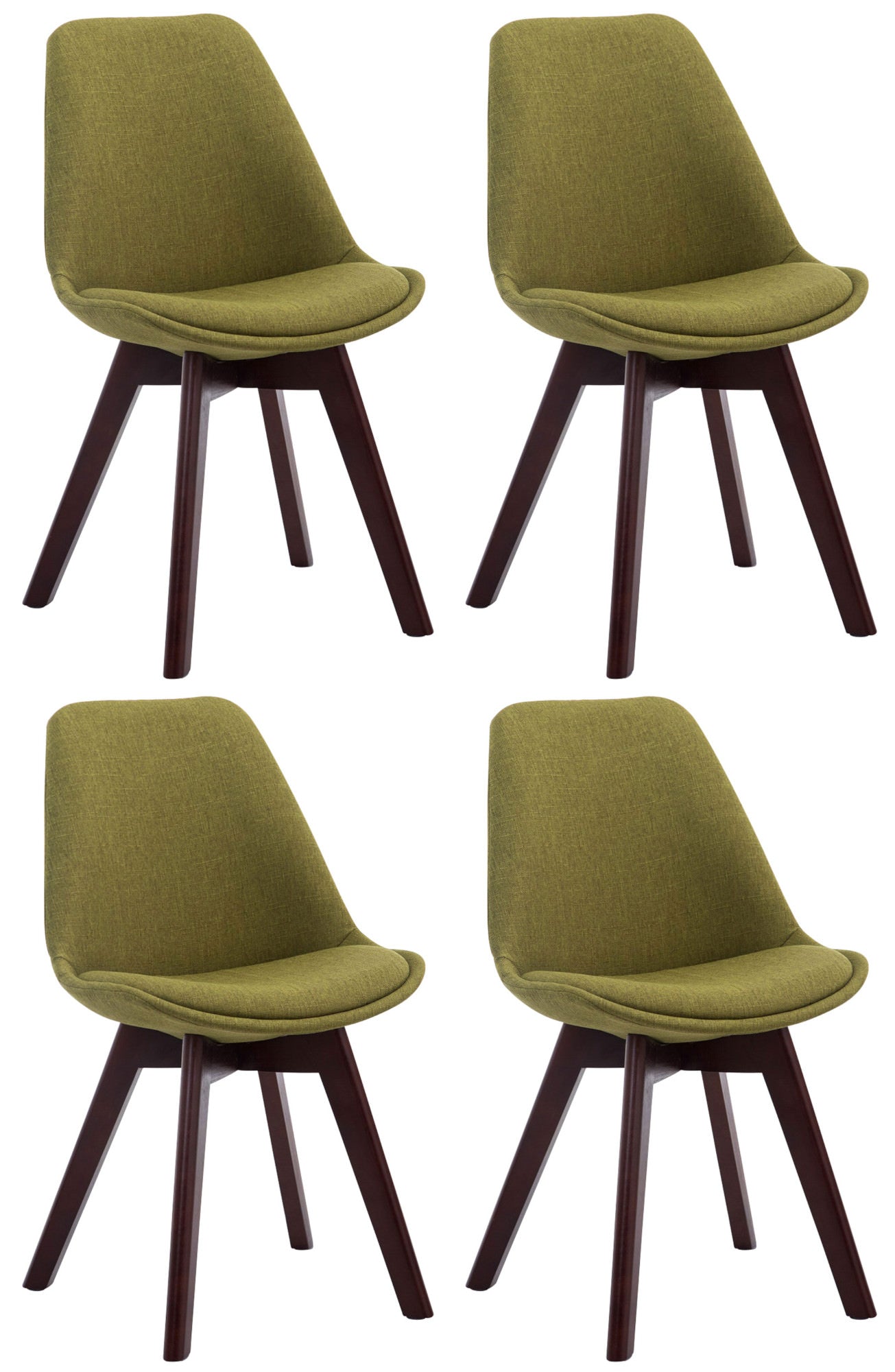 Set de 4 scaune pentru vizitatori din țesătură Borneo V2