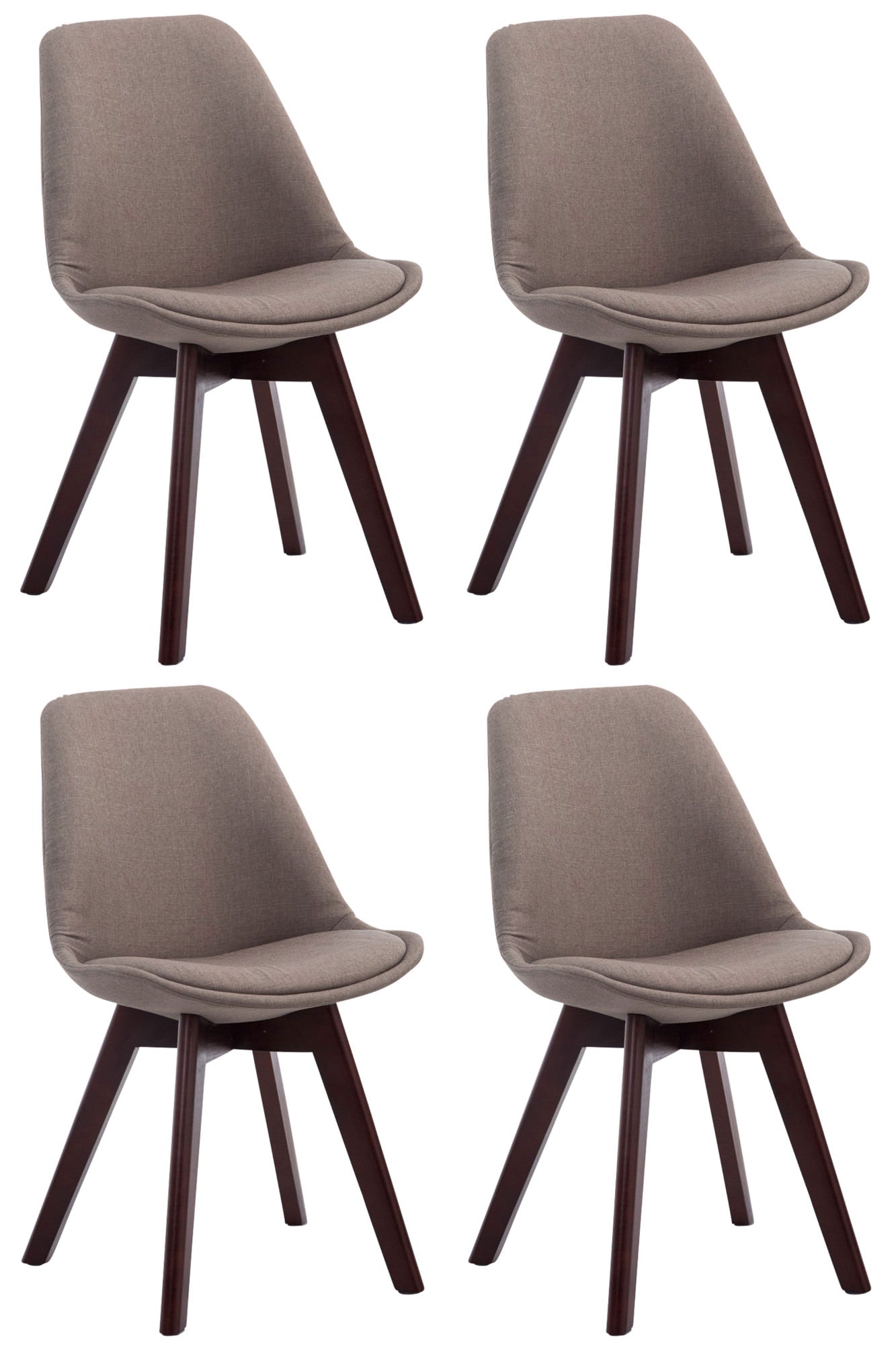 Set de 4 scaune pentru vizitatori din țesătură Borneo V2