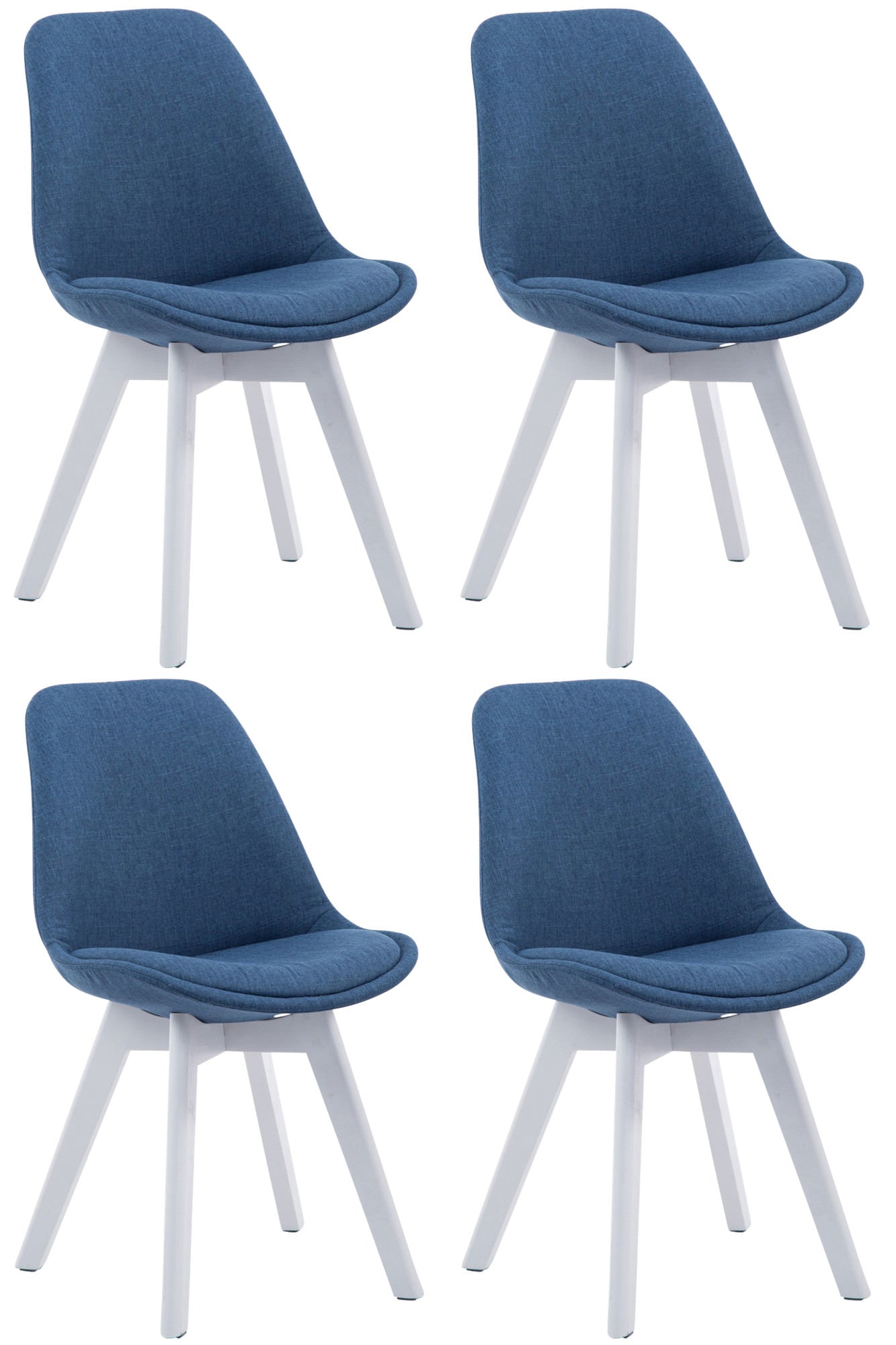 Set de 4 scaune pentru vizitatori din țesătură Borneo V2