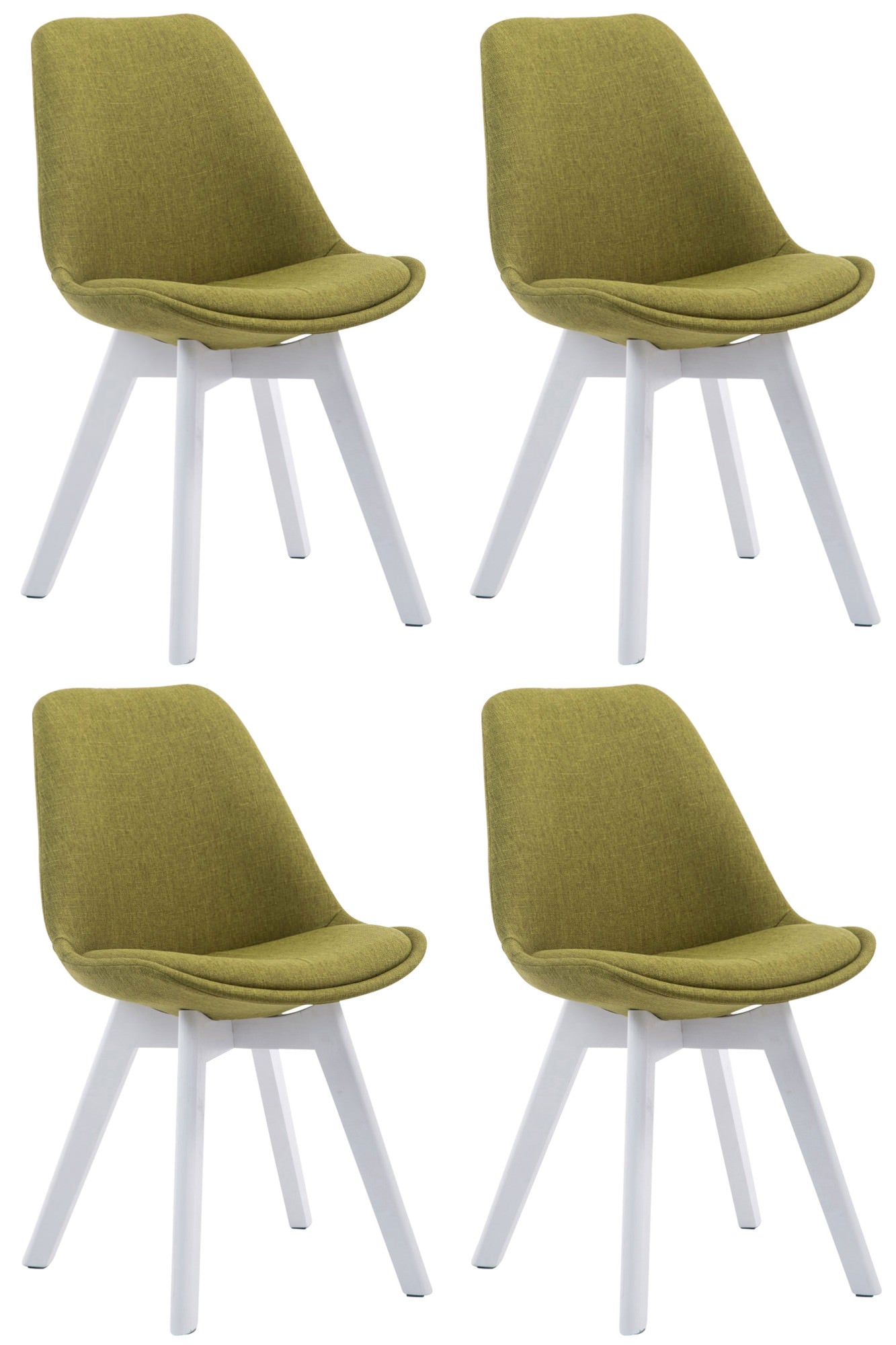 Set de 4 scaune pentru vizitatori din țesătură Borneo V2