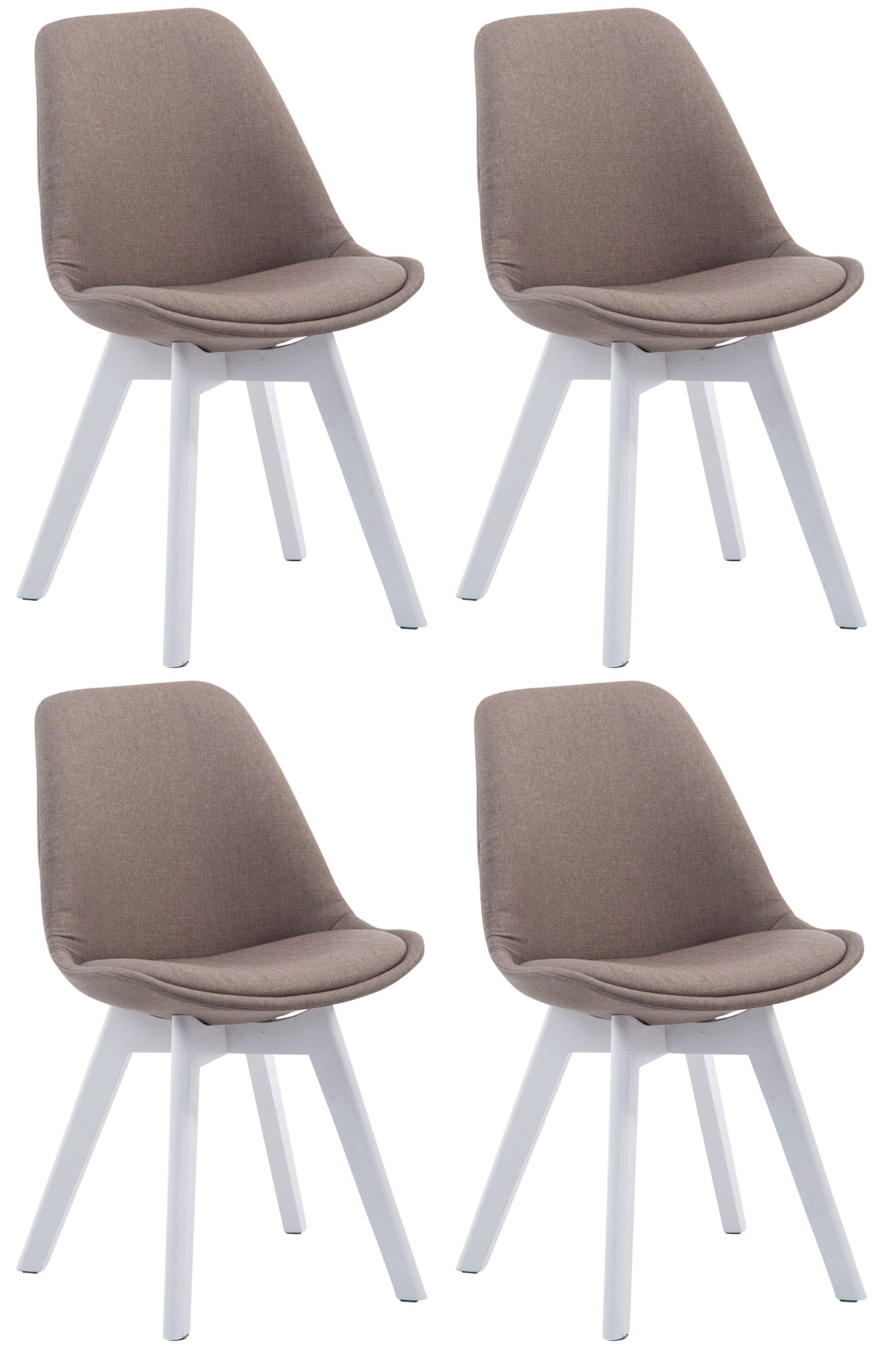 Set de 4 scaune pentru vizitatori din țesătură Borneo V2