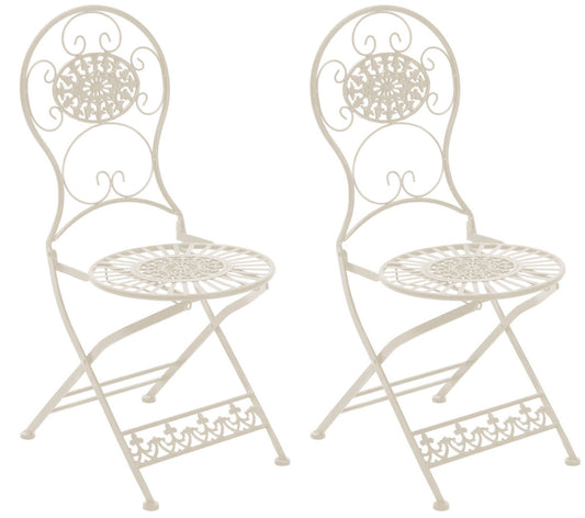 Set de 2 scaune pliabile din fier Mani