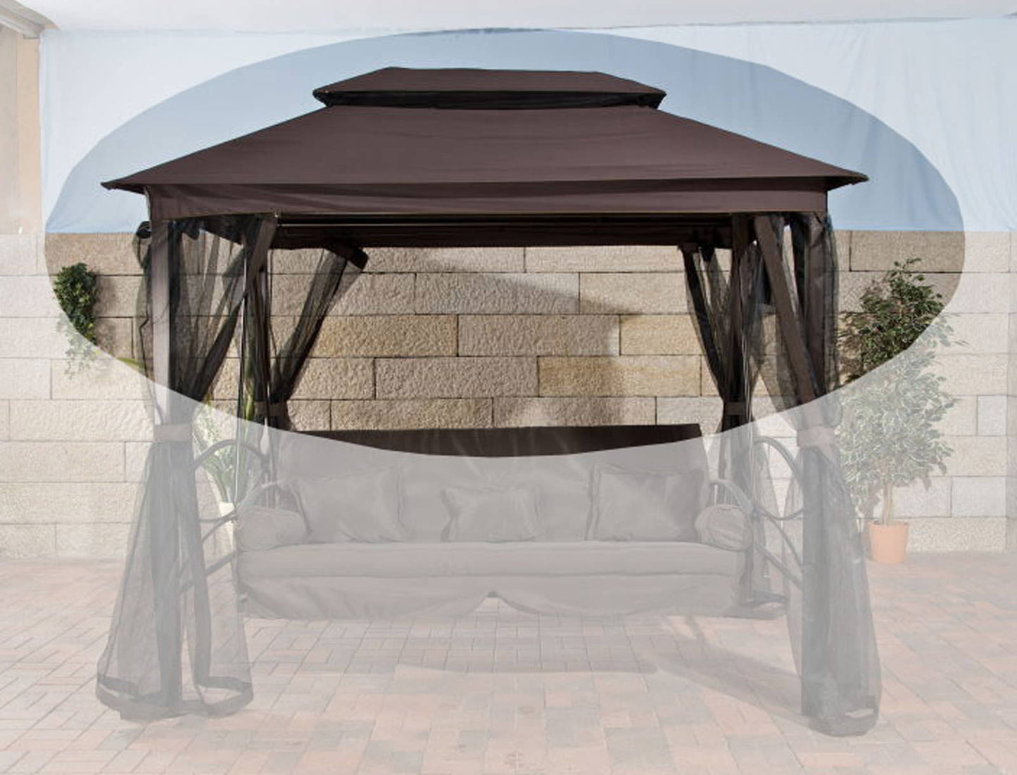 Coperțină din țesătură pentru balansoarul Kenia