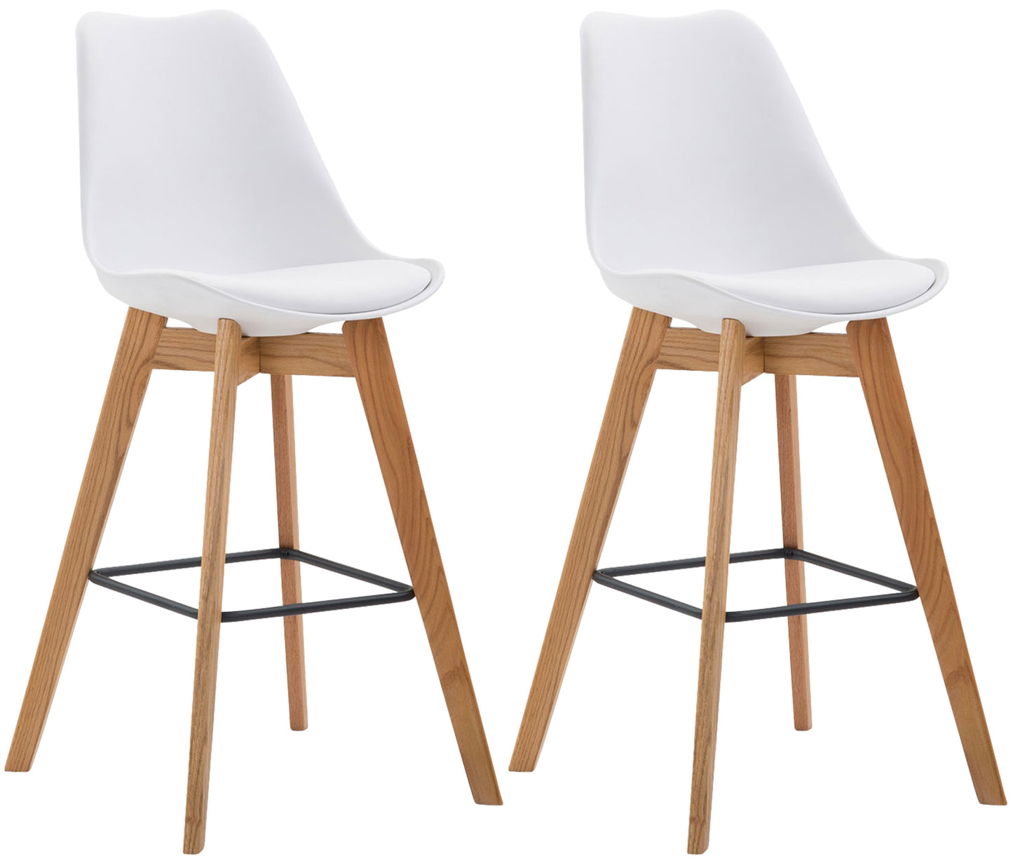 Set de 2 taburete de bar din plastic Metz