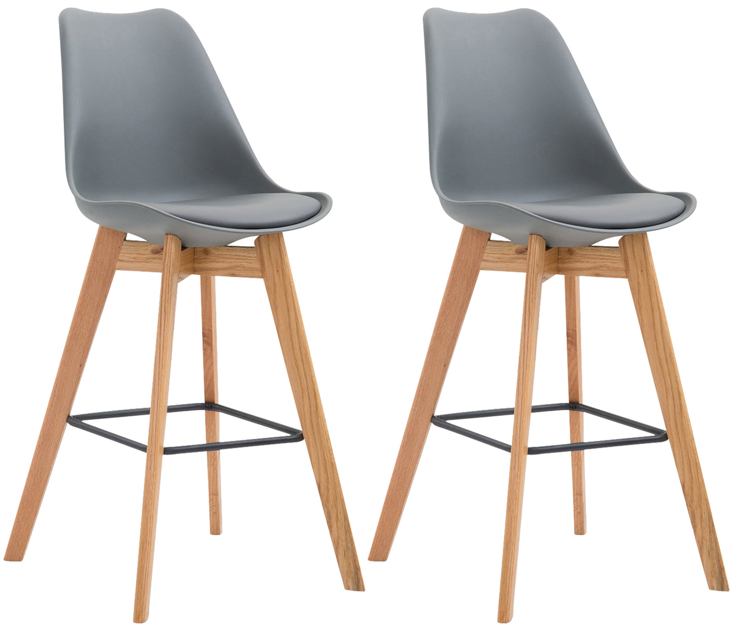 Set de 2 taburete de bar din plastic Metz