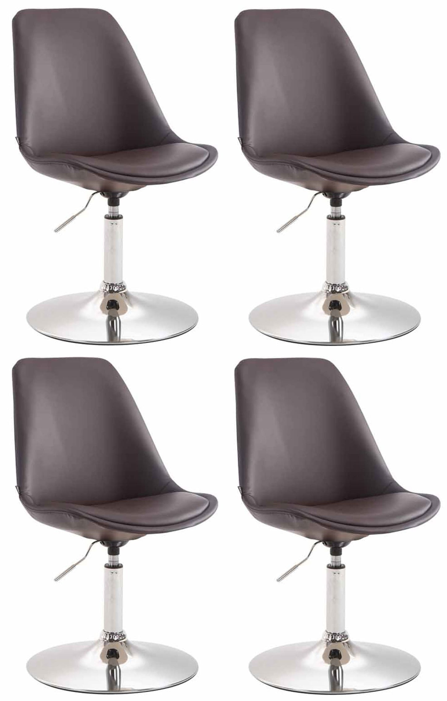 Set de 4 scaune de sufragerie Maverick imitație de piele