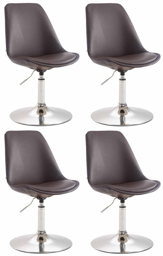 Set de 4 scaune de sufragerie Maverick imitație de piele