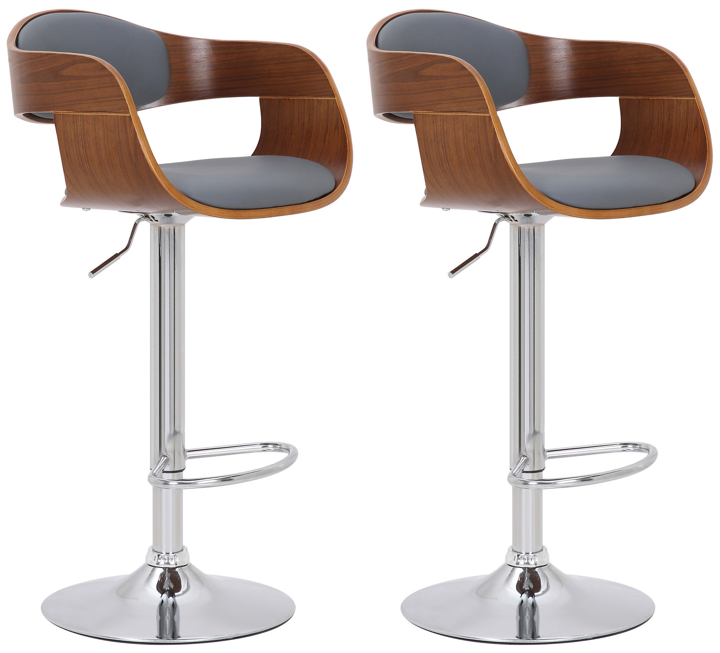 Set de 2 scaune de bar Kingston imitație de piele