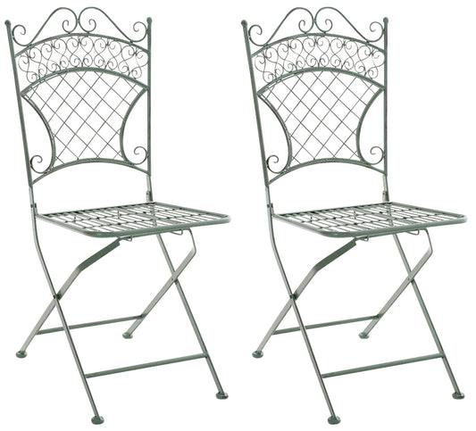Set de 2 scaune de grădină pliabile Adelar