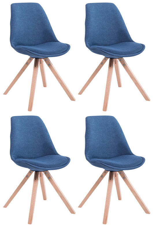 Set de 4 scaune pentru vizitatori țesătură Toulouse Square